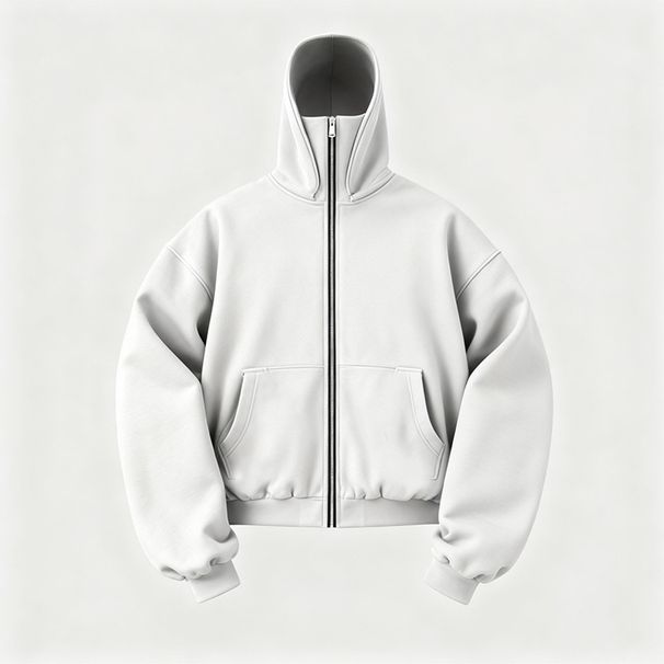 High Neck Hooded Zip up Cardigan European American Style Dark Retro Print Top for Women High Street Gothic Trendy Sweatshirt_ecoleips.com