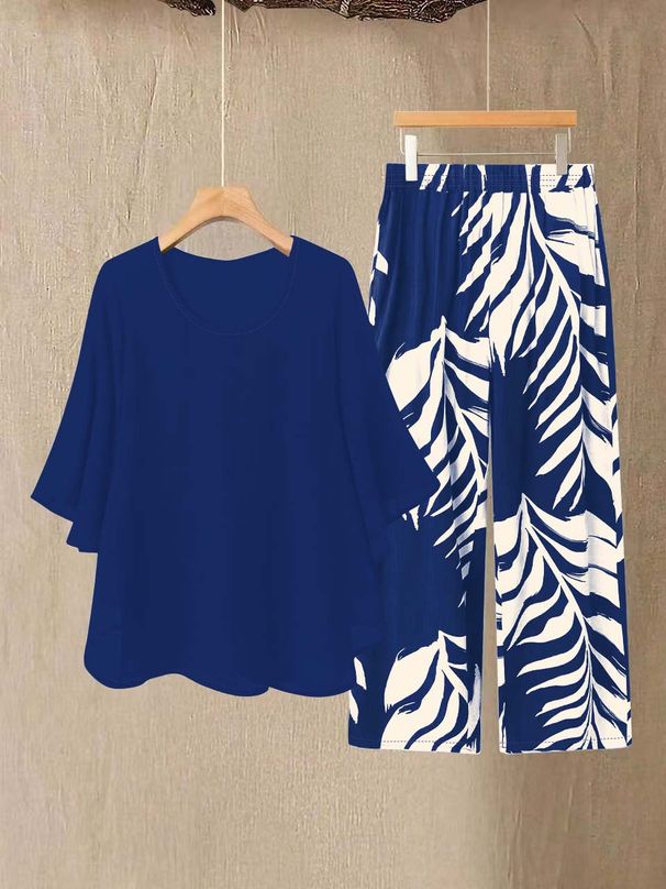 European And American Style Women's Chiffon Suit Hot Selling Item Fashionable Elegant Loose Fit Simple Stylish Set for Women_ecoleips.com