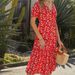 2022 European And American Women's Fashion Summer New Sexy V-neck Bohemian Beach Printed Commuting Chiffon Dress_ecoleips.com
