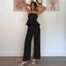 Women's European American Style Spring Summer Casual Camisole Strapless High Waisted Wide Leg Trousers Slimming Elegant Vacation Fashion Set_ecoleips.com