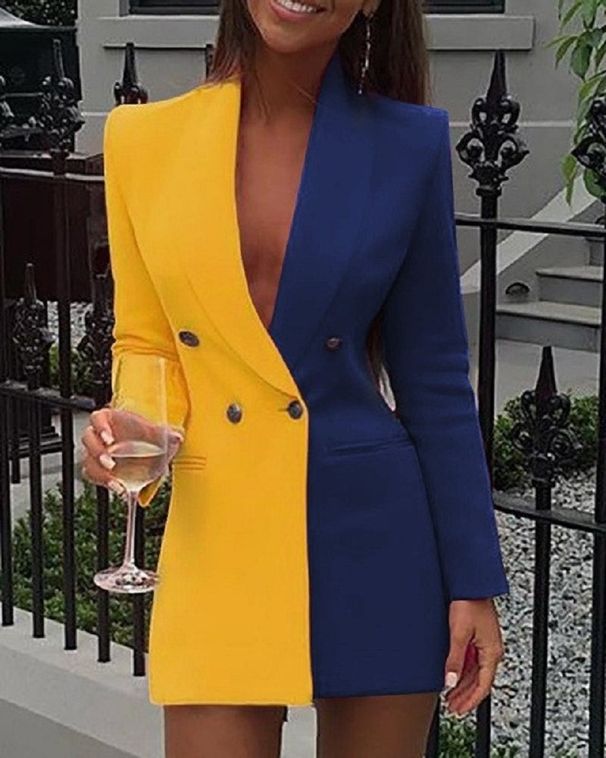 Women's Fashion Professional V-neck Cardigan Small Suit Small Suit_ecoleips.com