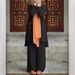 2026 Muslim Chiffon New Solid Color Pocket Irregular Fashion Hem Two-Piece Set For Women_ecoleips.com