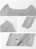 Off Shoulder Long Sleeve T Shirt Women One Shoulder Fitted Basic Plain Tee Shirt Lady Split Casual Top Spring Autumn Winter_ecoleips.com