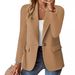 2023 WISH Hot Item Autumn Long Sleeve Solid Color Cardigan Small Blazer For Women_ecoleips.com