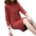 Aria Basics Aria Basics 2025 Autumn Winter New Half Turtleneck Pullover Sweater Base Shirt Loose Mid-Length Women's Knitted Dress Trendy_ecoleips.com