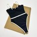 Women's One-Piece Swimsuit Sexy High-Waisted Bikini With Underwire & Padding For Swimming & Beach_ecoleips.com