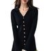 K V-neck Waist-cinching Sweater Dress For Women; New High-end Style With Lace Frills;_ecoleips.com
