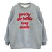 Luxi Loose American Style Sweatshirt For Women, Fleece Lined Thickened, Autumn And Winter Lazy Style, Letter Print, Crew_ecoleips.com