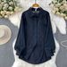 Women's Heavy Embroidery Long Sleeve Cardigan Coat French Casual Style Sun Protection Loose Mid-Length Shirt For Spring And Autumn_ecoleips.com