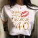 40 Ans 40th Years Birthday T Shirt Women Y2K Japanese Tee Female Graphic Comic Clothing_ecoleips.com