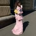Women's Satin Midi Skirt Set Commuter Style Spring Autumn New Lapel Long Sleeved Blazer Two Piece_ecoleips.com