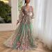 Women’s Clothing Evening Dress 2025 New Slim Long Party Floral Dress_ecoleips.com