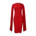 Plus Size Women's Spring Pleated Round Neck Elegant Solid Color Bodycon Dress_ecoleips.com