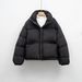 New Solid Color Simple Loose Stand-up Collar Dopamine Down Jacket Women's Winter Korean Version Warm Bread Jacket_ecoleips.com