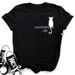 European And American Cross-border Foreign Trade Wholesale Clothing Animal Paw Print Round Neck Plus Size Short-sleeve_ecoleips.com
