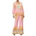 Women's Clothing Long Sleeved Pink Printed Shirt And Trousers Casual Fashion Suit American Style For Spring 2026_ecoleips.com