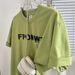 Women's Relaxed Fit Short Sleeve T-Shirt Mustard Green round Neck Casual Top for Petite And Regular Sizes Soft Summer Essential Lazy Style_ecoleips.com