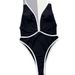 Women's Clothing Sexy Black & White One Piece Swimsuit Sling Hollow Design Swimwear For Spring/Autumn Summer_ecoleips.com