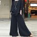 Women's Clothing Casual Loose Solid Color Cotton And Linen Shirt Long Sleeved Pants Suit Two Piece Suit_ecoleips.com
