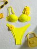 Women's Clothing American Sexy Solid Color Floral Underwire Push Up Bikini Swimsuit For Women 2026_ecoleips.com