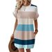Summer Casual Style Casual Women's Milk Silk Pullover Crewneck Dress For Commuter_ecoleips.com