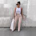 Women's Clothing Casual Wide Leg Pants Flared Trousers For Women Stylish Versatile Fashionable Bottoms For Formal & Casual For Women_ecoleips.com