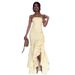 2024 Summer New European And American Cross-Border Women's Clothing Elegant Design Ruffle Trim Mermaid Long Dress_ecoleips.com