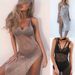 Summer Cro-Border European And American Foreign Trade Women's Bikini Mesh Strap Sleevele Round Neck Fashion Sexy_ecoleips.com