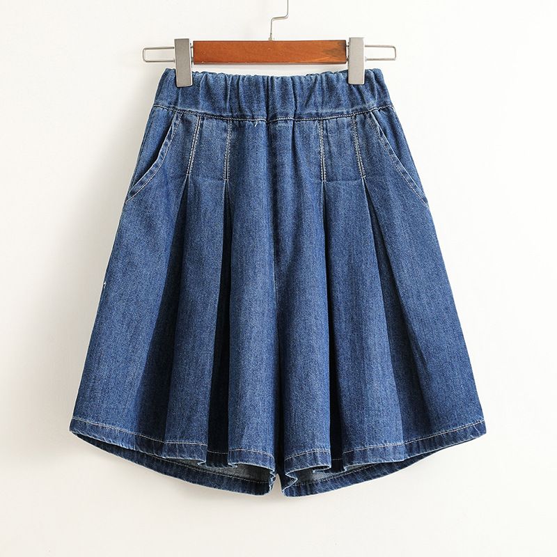 Women's Clothing Summer Versatile Loose Mid Length Pants Large Size Slim Fit High Waist Wide Leg Shorts_ecoleips.com