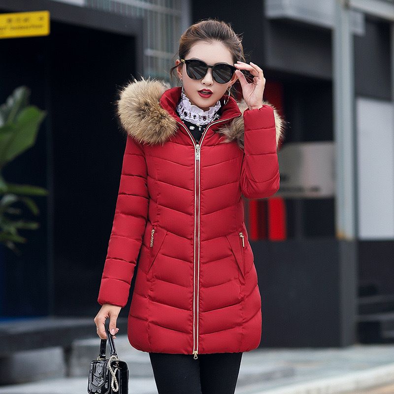 Winter Women’s Hooded Parka With Detachable Faux Fur Trim – Slim Fit Long Coat (M-3XL) – Elegant & Warm_ecoleips.com