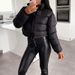 Women’s Puffer Jacket – Thicken Winter Coat, Lightweight Quilted, Stand Collar (Oversized, Stylish, Fast Fashion, S-L, Multi-Color)_ecoleips.com
