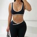 Women's Clothing Sports Fashion Suspenders Navel Baring Backless Tops Tight Hip Lifting Sports Trousers Suit_ecoleips.com