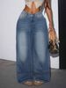 Women's Raw Edge Design Loose Wide Leg Jeans Denim Pants Casual Trousers_ecoleips.com