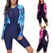 Women's Full-Body Zip-Up Wetsuit – Slim Fit Surfing & Swimwear (Navy Blue, S-2xl) Breathable & Quick-Dry_ecoleips.com