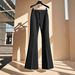 AD531 European American Foreign Trade Urban Style Summer And Autumn New Black High-waisted Slim-fit Stretchy Casual Suit_ecoleips.com