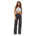 Women’s Tall Flared Jeans – High-Waisted Cotton Denim With Vintage Grey Wash_ecoleips.com