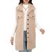 Fuzzy Fleece Vest For Women – Oversized Sleeveless Cardigan With Notched Collar & Pockets, Longline Plush Coatigan (Beige, S-XXL)_ecoleips.com