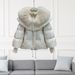 Winter Genuine Fox Fur Large Collar Loose Fit Plus Size High-end Thick Jacket With White Duck Down For Women, Wholesale_ecoleips.com