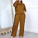 Women's Clothing Turtleneck Pullover Pocket Sweatshirt Two piece Set_ecoleips.com