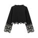 Women's Clothing Classic Fashion Hollow Embroidery Cotton Top_ecoleips.com