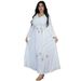 Verve XQY 500238 Muslim Women's Clothing Comfortable Basic Style Rhinestone Embellished Robe Dress_ecoleips.com