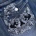 Women's Heavy Duty Embroidered Flared Jeans Vintage Washed And Distressed Sexy Style Blue plus Size Clothes_ecoleips.com