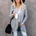 Women's Autumn/Winter Cardigan Style Curved Placket Knit Sweater Fashion Clothing_ecoleips.com