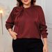 Women’s Clothing Solid Color Shirt Autumn New All Match Tops Slim Loose Long Sleeved Shirt Women's Clothing Large Size_ecoleips.com