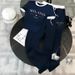 Women's Summer Short Sleeve T-Shirt Set Fashion Printed Casual Round Neck Two Piece Outfit Black Polyester_ecoleips.com