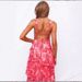 Sexy Halter Neck Chiffon Dress - Summer Bodycon Dress With Ruffled Hem, Elegant Sleeveless Dress For Women_ecoleips.com