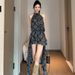 Plus-size French Resort-style Irregular Ruffle Dress For Women, New Spring Fashion Design Short Skirt_ecoleips.com