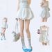 K New Fluffy Floral Bud Half Skirt For Women With A High Waist And Slimming A-line Ballet Pants Skirt_ecoleips.com