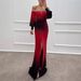 Women's Clothing Style Contrast Color Rendering Dress Autumn Women's High End Slim Waist Long Sleeve Dress Women_ecoleips.com