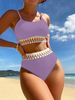 Verve Qianmo Clothing 2024 High Waist Two-Piece Swimsuit For Women, New Multicolor Bikini, Sexy Bikini_ecoleips.com